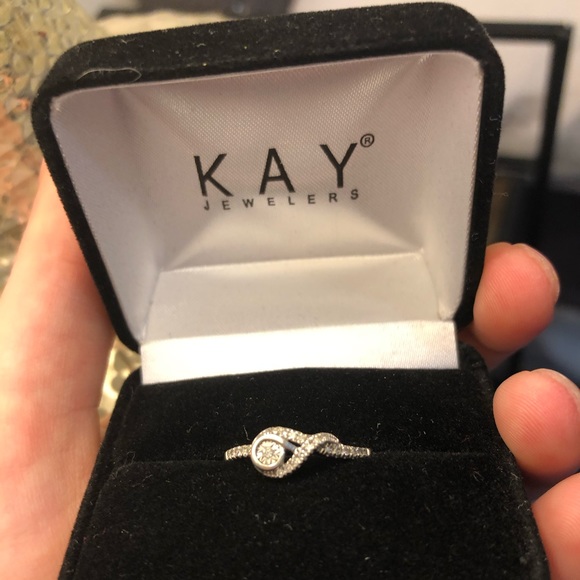 Kay Jewelers Jewelry Sterling Silver Diamond Infinity Ring Poshmark